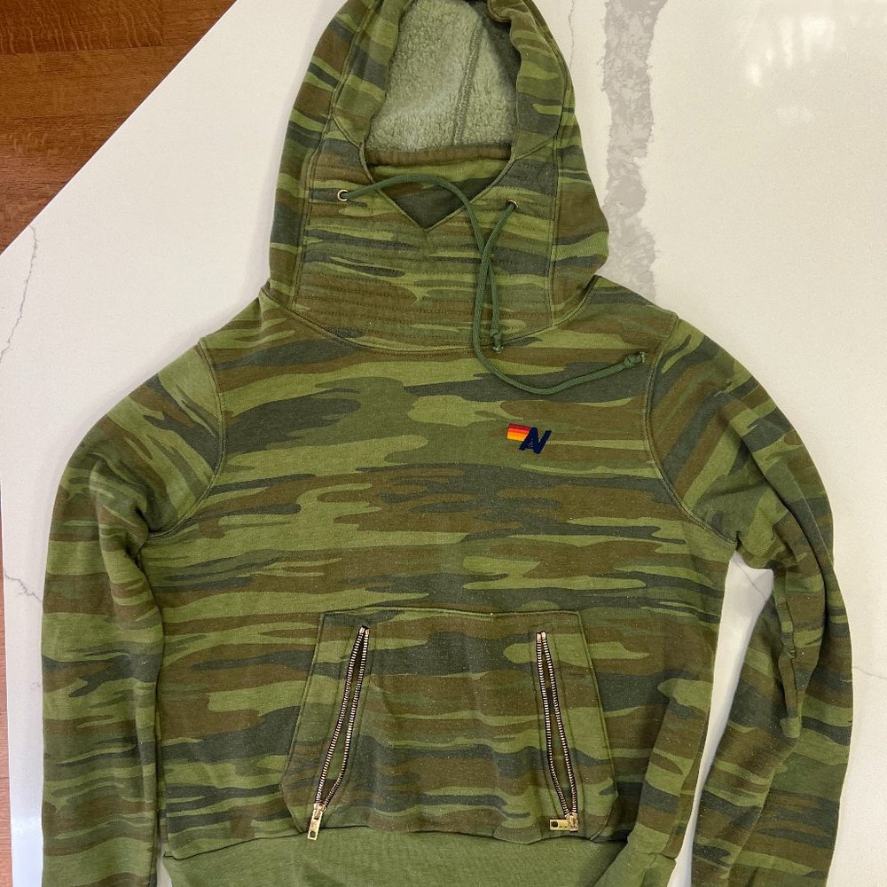 Aviator Nation Camo Hoodie- size XS Almost New!